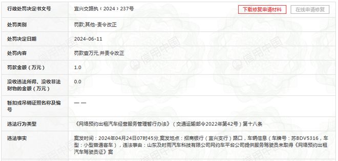 人车不符、司机无出租汽车驾驶证及时用车同日连收5张罚单(图4)
