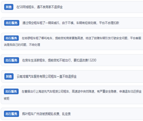 消费曝光台“提灯验车”、“低价诱租”、退改难……这些租车消费套路深(图1)