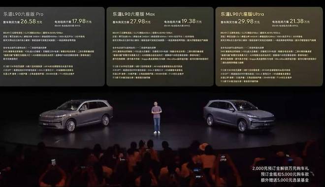乐道L90正式上市租电1798万元起整车2658万元起(图1)