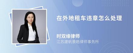 租车异地违章可以在本地处理吗(图16)